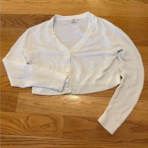 Wilfred Cropped Linen Blend Cardigan - Size Small